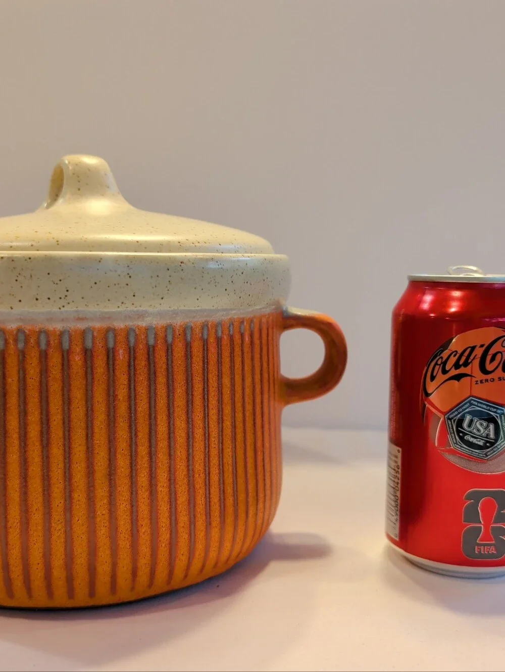 Stoneware Casserole Haeger 3210-S Lidded Ribbed Crock 1970s Vintage 8